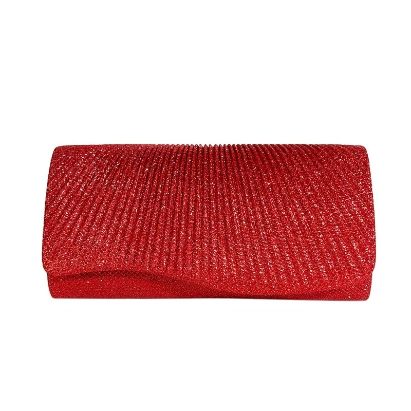 red clutch bag