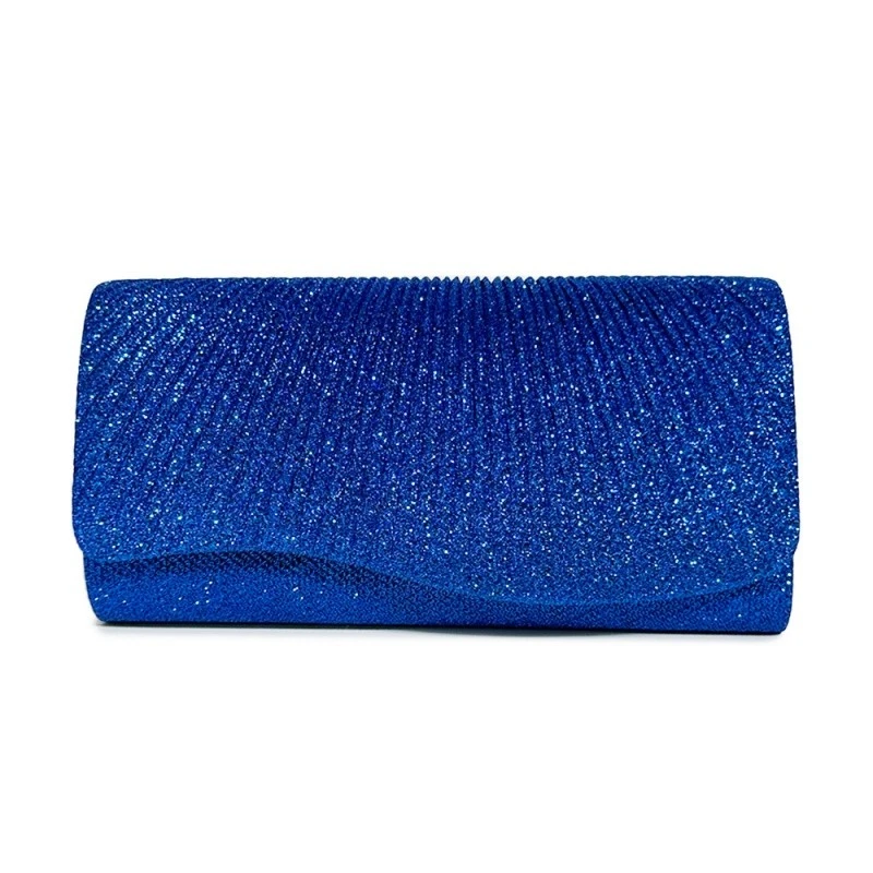 blue clutch evening bag for party