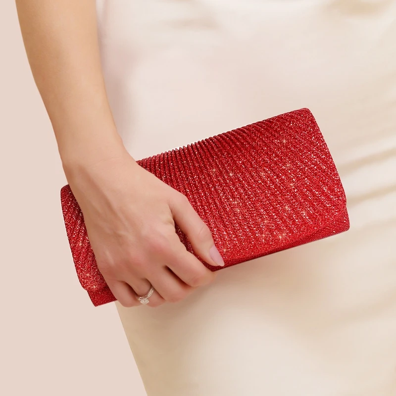 Red Sequin Party Clutch torbice Ženska večernja torba sa lančanim remenom